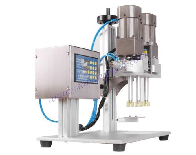 Hochwertige 20mm-50mm Schraubversiegelungs- und Verschlussmaschine Halbautomatischer Elektromotor zum Verzehr von Lebensmitteln 1 Jahr Garantie