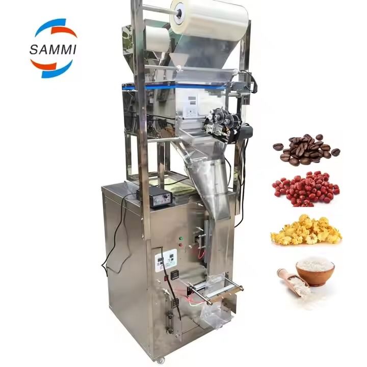 Hochwertige 100-500g Automatische Pulver Granulat Verpackungsmaschine Nüsse Gewürze Chili Getreide Pulver Snacks Verpackungsmaschine mit CE