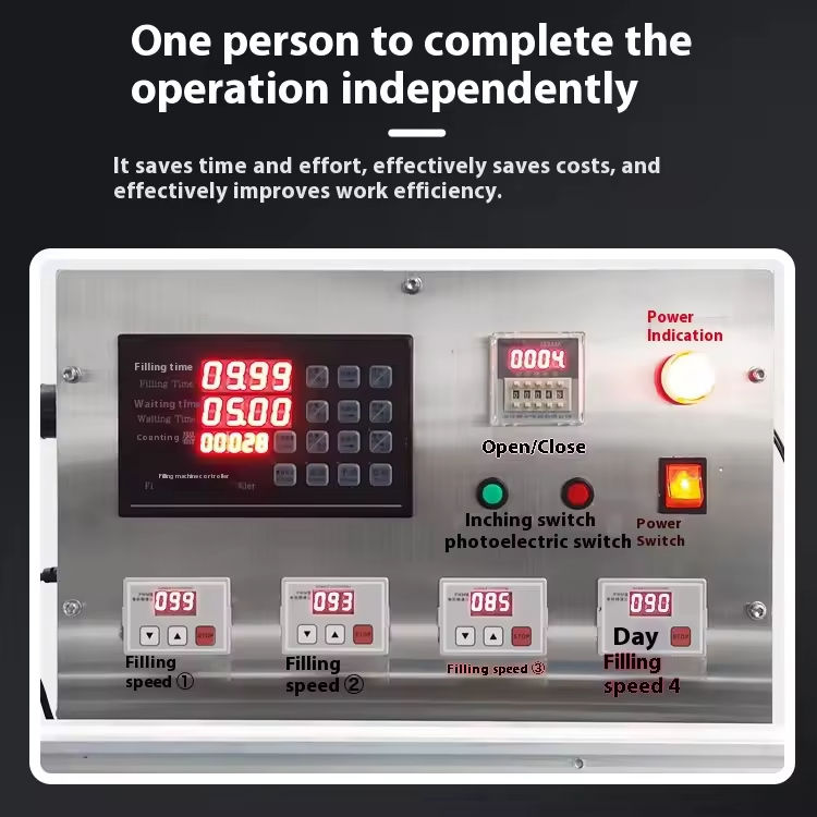 Einfache Bedienung Automatische Vierkopf-Abfüllmaschine für Flüssigkeiten, Oralflüssigkeiten, Milch, Saft, Sojasauce und Essig