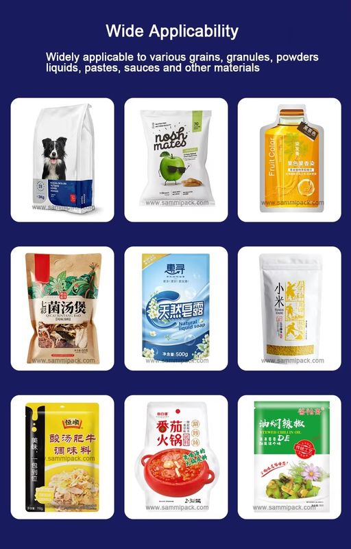 Vorgefertigte Doypack-Reißverschlussbeutel-Verpackungsmaschine - Automatisches Füllen & Versiegeln für Pulver/Flüssigkeit/Soße, Multifunktionsdesign