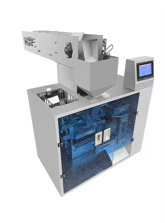Neuestes 15% Energiespar-4-in-1-Gummibärchen-/Nüsse-/Trockenfrüchte-Verpackungssystem mit automatischer Zipperbeutel-Entnahme, einfache Bedienung