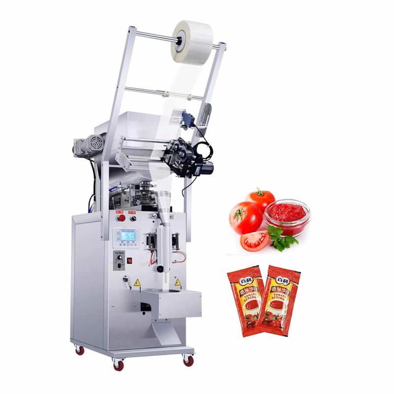 Professioneller Fabrik-Großhandelspreis Beutel Tomatenmark Flüssigkeit Ketchup Paste Sachet Maschine Folienfilm Datumsdrucker Mischer Essen