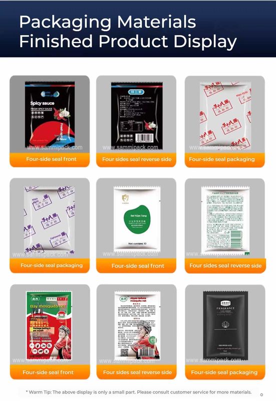 Kleine Tasche Flüssige Soße Ketchup Verpackungsmaschine 4 Seiten Siegel Tasche Hersteller guter Preis für Lebensmittel Anwendungen Tasche Verpackung