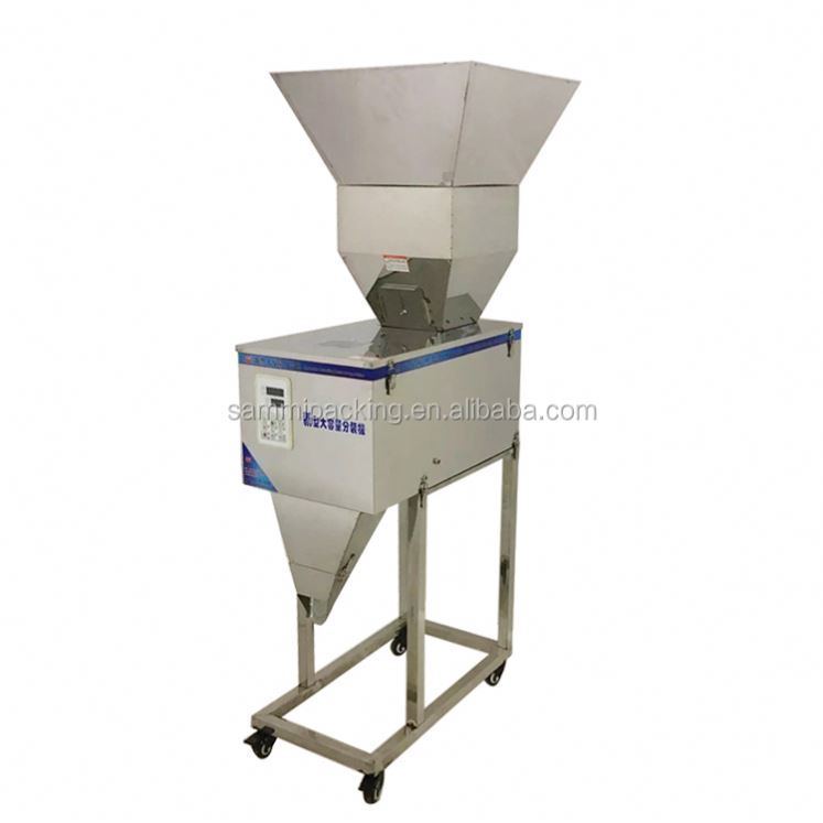 Hochwertige 100-3000g halbautomatische Granulat-/Pulver-/Reis-/Kaffee-/Gewürz-Wiege- und Abfüllmaschine mit großem Trichter