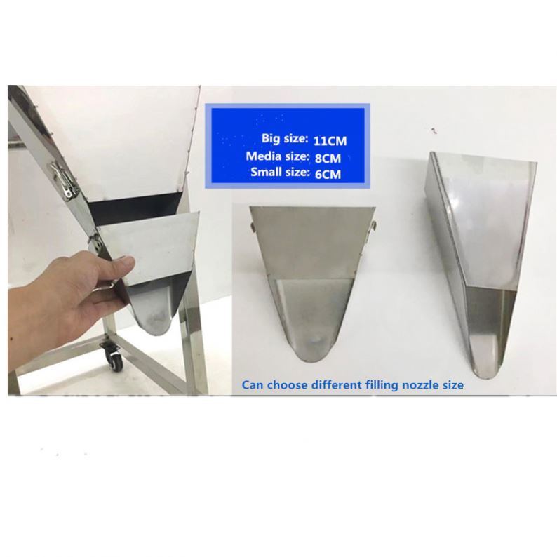 Hochwertige 100-3000g halbautomatische Granulat-/Pulver-/Reis-/Kaffee-/Gewürz-Wiege- und Abfüllmaschine mit großem Trichter