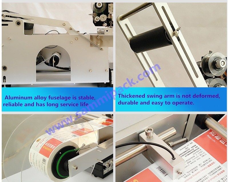 Top-Qualität MT-50D Halbautomatische Runde Flasche/Glas Etikettiermaschine mit Hot Stamp Coder