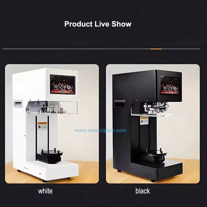 Elektrisch angetriebene Touchscreen-PET-Dosenversiegelungsmaschine Intelligente Saft-Soda-Dosenversiegelungsmaschine für die Getränke- und Lebensmittelindustrie