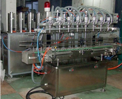 Automatisches Flaschenfüllsystem mit Etikettierungs- und Deckelmaschinen