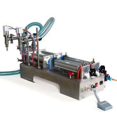 Elektrische Füllmaschine für Flüssigkeitsverpackungen, Horizontale doppelkopfige Kolbenfüllmaschine