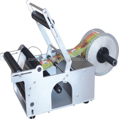 220v elektrische halbautomatische Etikettiermaschine für runde Flaschen