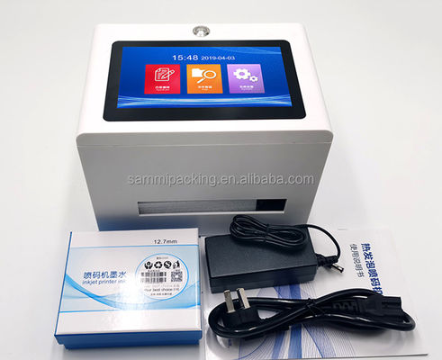 Intelligenter statischer Desktop-Touchscreen-Inkjet-Drucker für Flasche zum Stempeln Ablaufdatum Charge QR-Code