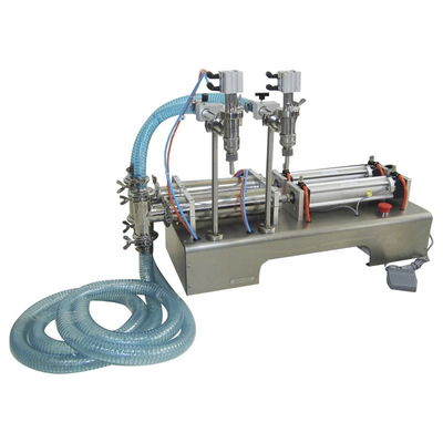 100-1000 ml Pneumatische Flüssigkeitskolbenfüllmaschine Doppelkopf für Ölfüllung