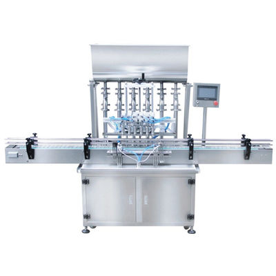 Automatische PLC-Kolben 6 Köpfe Flaschenfüllmaschine Shampoo Sauce Paste Flüssigkeitsfüllmaschine