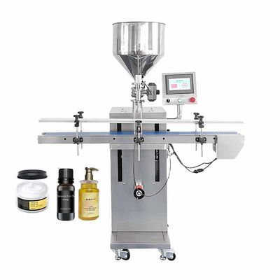 Hochwertige automatische vertikale Pastenfüllmaschine mit Füllmaschine für Creme, heiße Soße und Ketchup mit Förderer und Touchscreen