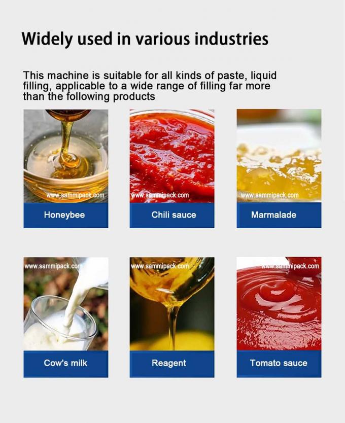 Vertikale Paste-Abfüllmaschine mit Kunststoffverpackung, Förderband und Touchscreen, einfache Bedienung 2