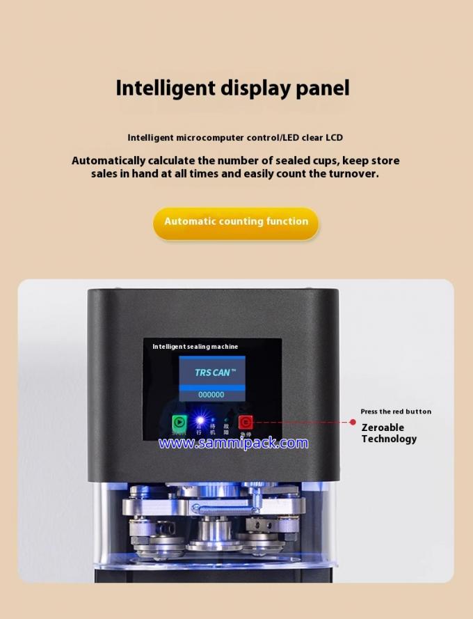 Bubble Tea Dosenversiegelungsmaschine Automatische PET / Soda Dosenversiegler für Milchtee-Läden Saft Kaffee Verpackung Halbautomatischer Grad 4