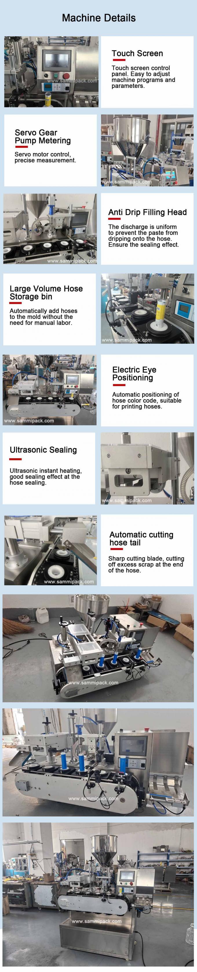 Kosmetik Creme Salbe Plastik Weichrohr Schlauchfüllmaschine Dichtungsmaschine 4