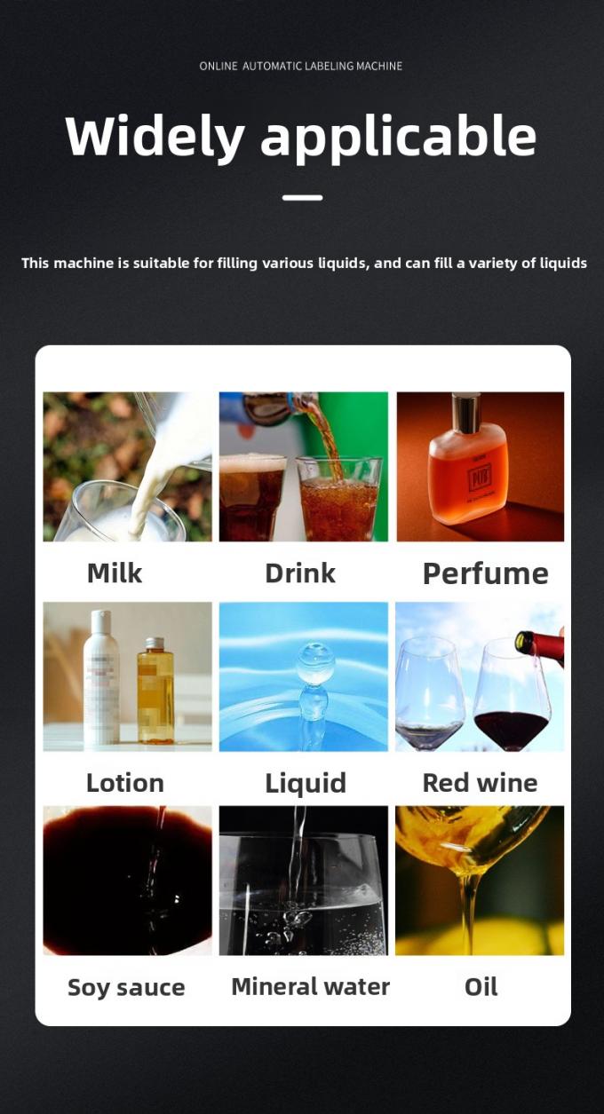 Hochgeschwindigkeits-automatische Schreibtisch 4 Kopf Magnetpumpe Flüssigkeitsfüllmaschine für Wasser Getränke Automatische Füllkappe 5