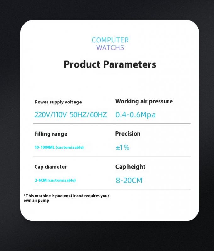 Hochgeschwindigkeits-automatische Schreibtisch 4 Kopf Magnetpumpe Flüssigkeitsfüllmaschine für Wasser Getränke Automatische Füllkappe 6