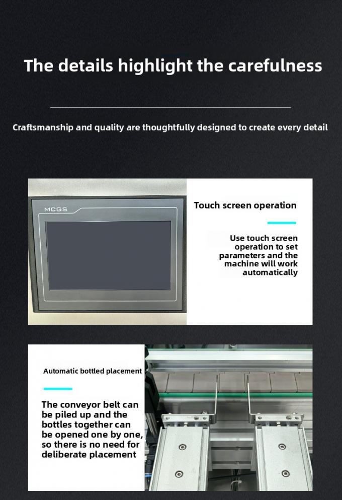 Hochgeschwindigkeits-automatische Schreibtisch 4 Kopf Magnetpumpe Flüssigkeitsfüllmaschine für Wasser Getränke Automatische Füllkappe 7