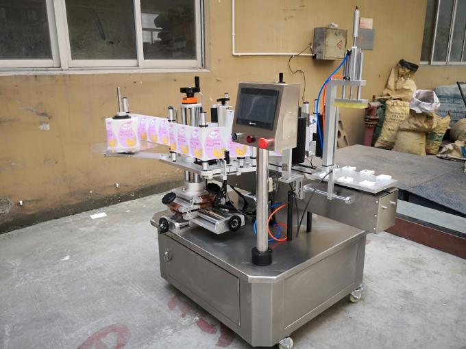 Automatische doppelseitige Wäschemittel-Kennzeichnungsmaschine Halbautomatische Quadratflaschen-Kennzeichnungsmaschine 0